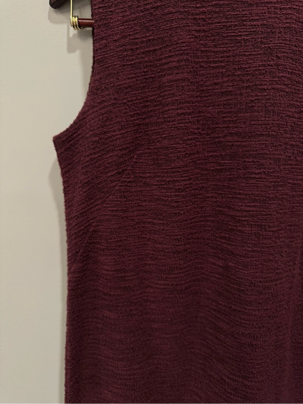 Ann Taylor Factory Textured Deep PlumMock Neck Shift Dress Womens Size 6 - Picture 3 of 9
